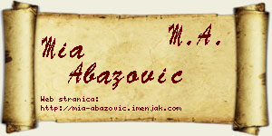Mia Abazović vizit kartica